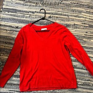 croft & barrow Red V-Neck Sweater